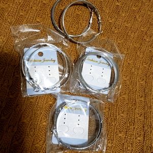 4 Pairs Hoop Earrings